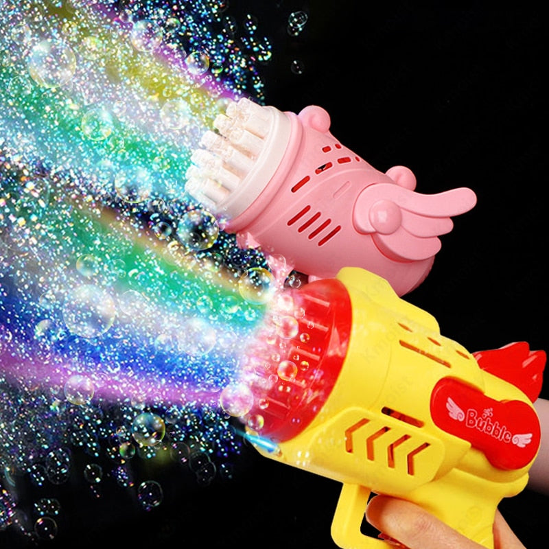 Gatling Bubble Gun Toys for Kids, fabricante de bolhas automáticas