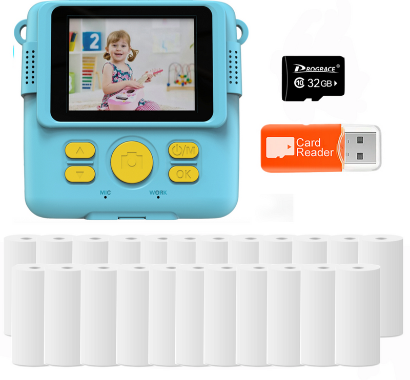 Câmera digital infantil, Happykids com impressão instantânea