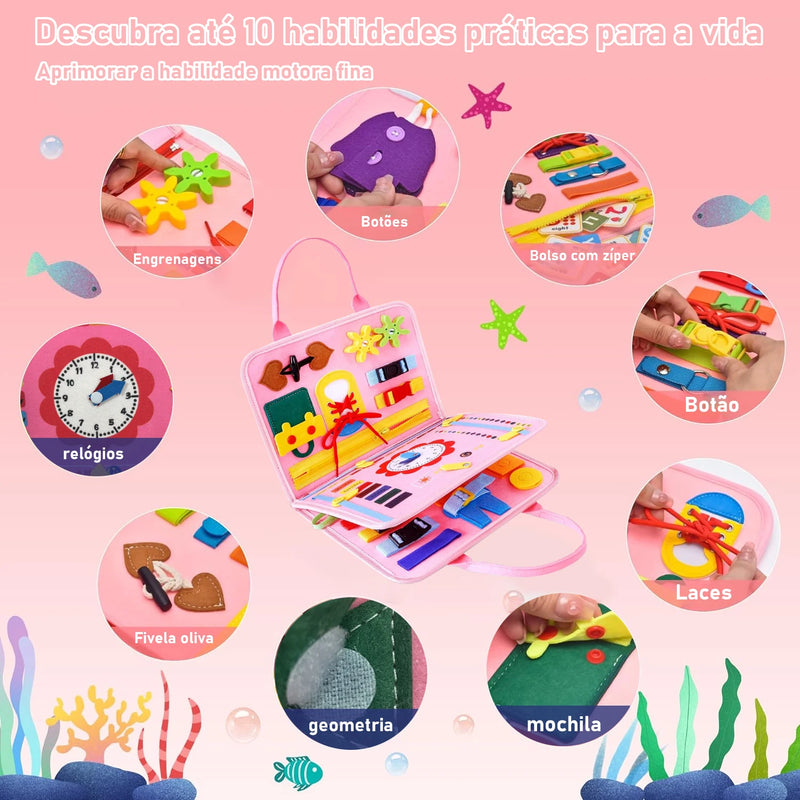 Quadro de Atividades Montessori | Brinquedo Educativo para Crianças Pequenas