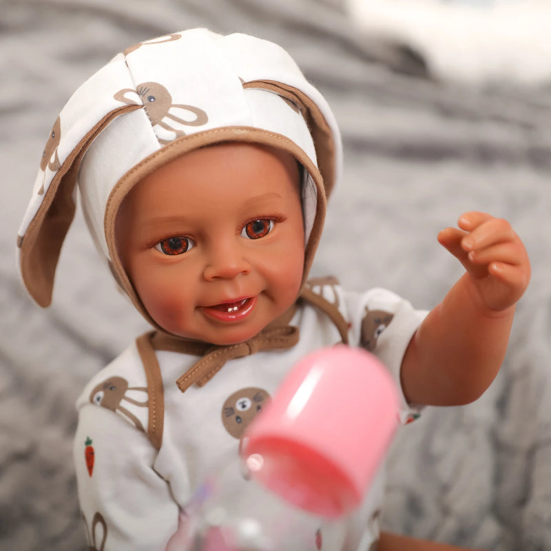 Bebê Reborn Mônica Coelhinha 55cm | Silicone Macio e Realista