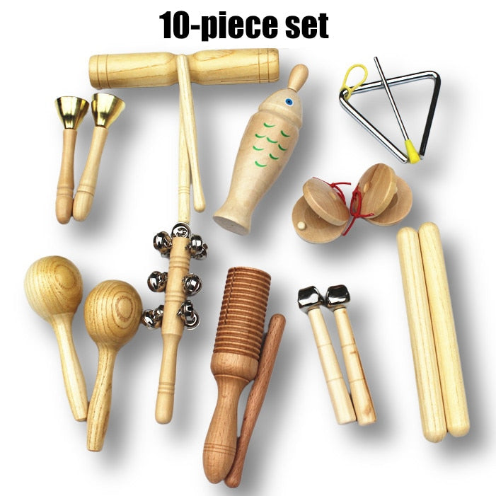 Conjunto de instrumentos musicais infantis (Material ecológico)