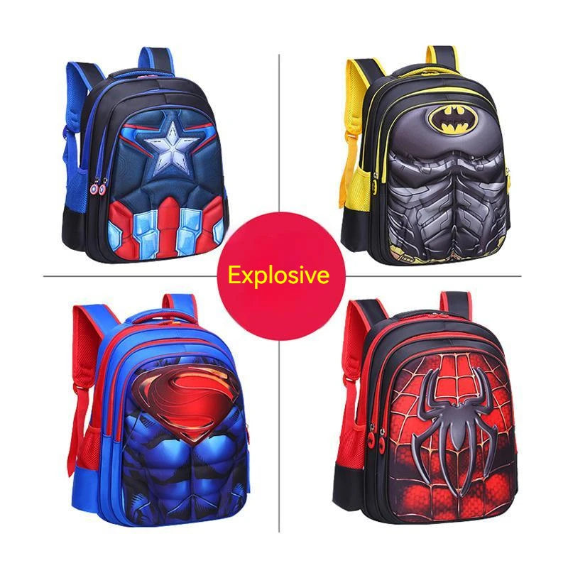 Mochila infantil menino 3D - Modelo de Super heróis