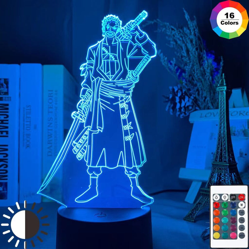 Lâmpada Led One Piece, Luffy  3d led nigh