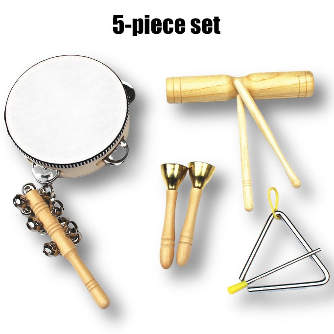 Conjunto de instrumentos musicais infantis (Material ecológico)