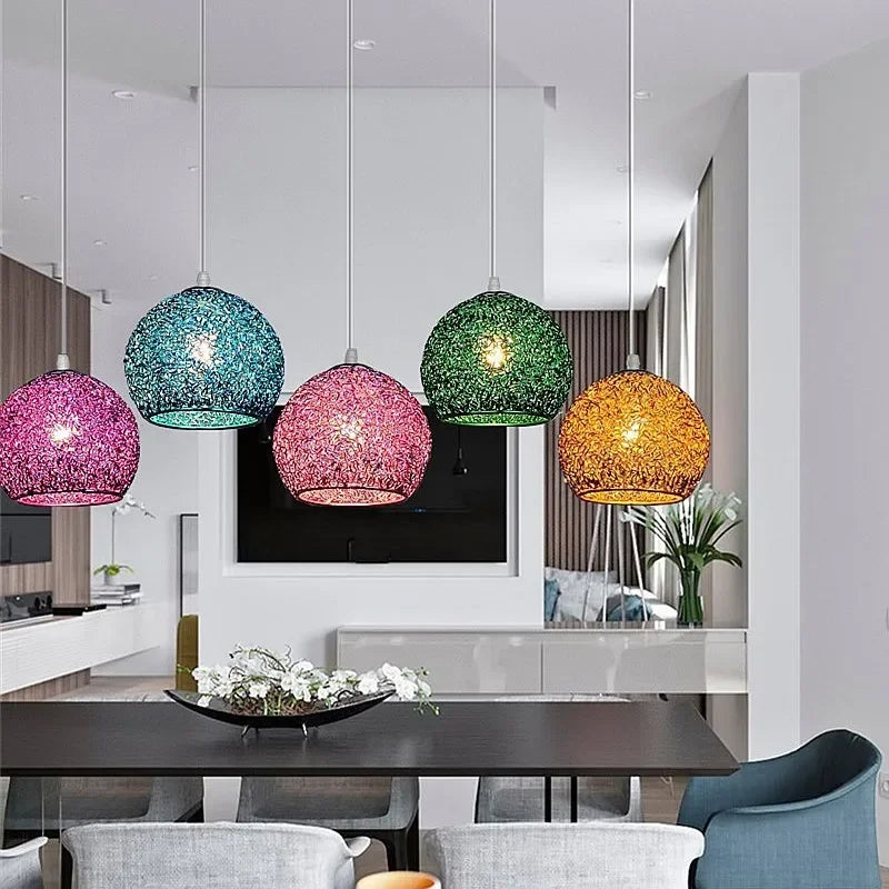 Lustre de Arame de Alumínio Macaron