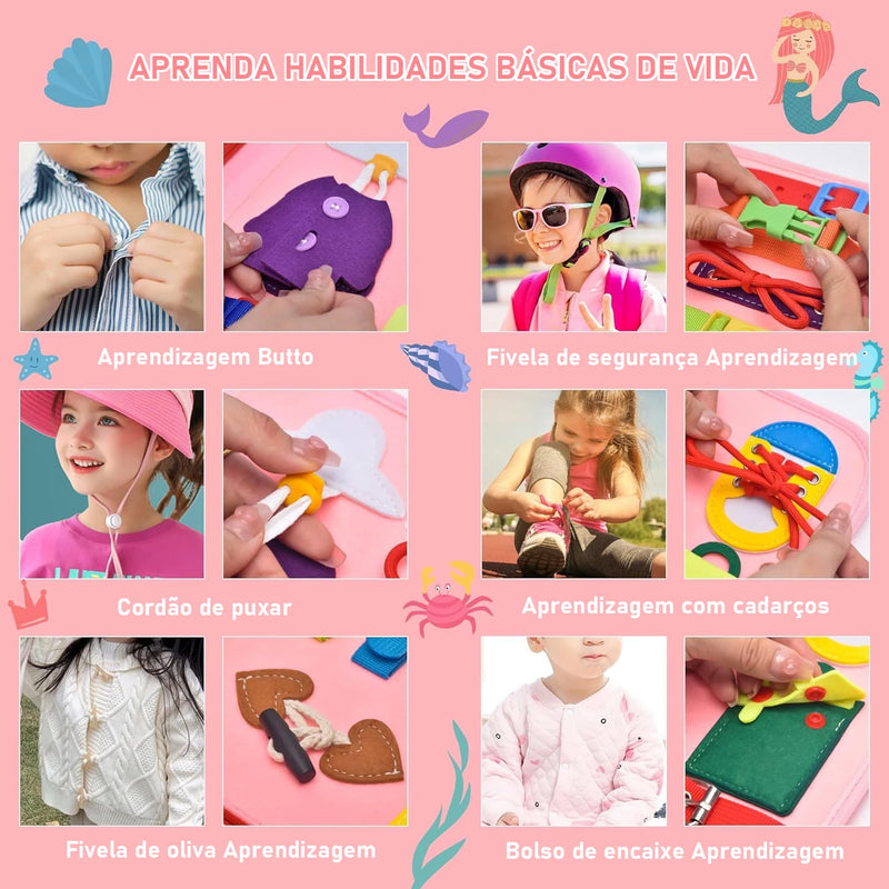 Quadro de Atividades Montessori | Brinquedo Educativo para Crianças Pequenas