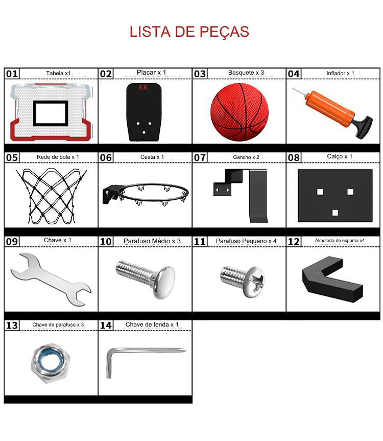 Cesta de basquete para quarto