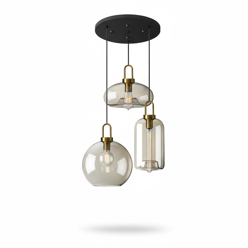 Luminária Pendente de Vidro Nórdico | Lustre Moderno