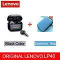 Fone sem fio original, Lenovo LP40 TWS, Bluetooth 5.0(duplo estéreo com redução de ruído e controle de toque de graves Long Standby 230mAH)