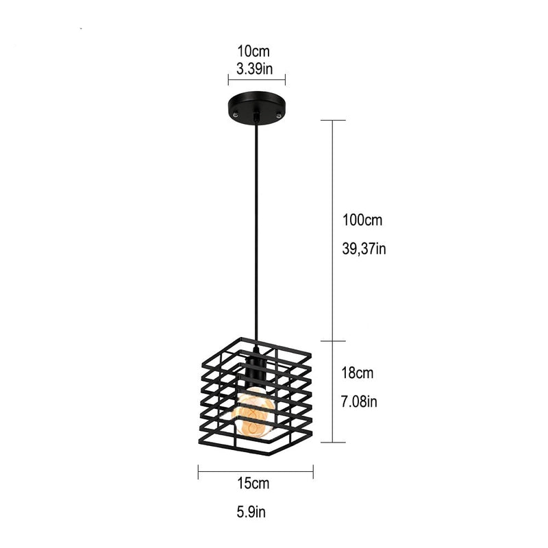 Luminária pendente , candelabro retrô nórdico preto de metal (Sua casa muito estilosa!)