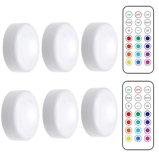 Lampada LED diversas cores, com controle remoto, sensor de toque Sem Fio, ( Decore sua escada. cozinha, armarios ..)