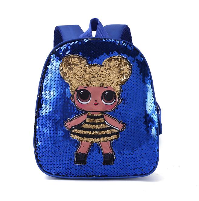 Mochila de pelúcia Boneca LOL com latejoulas (Vários estilos)