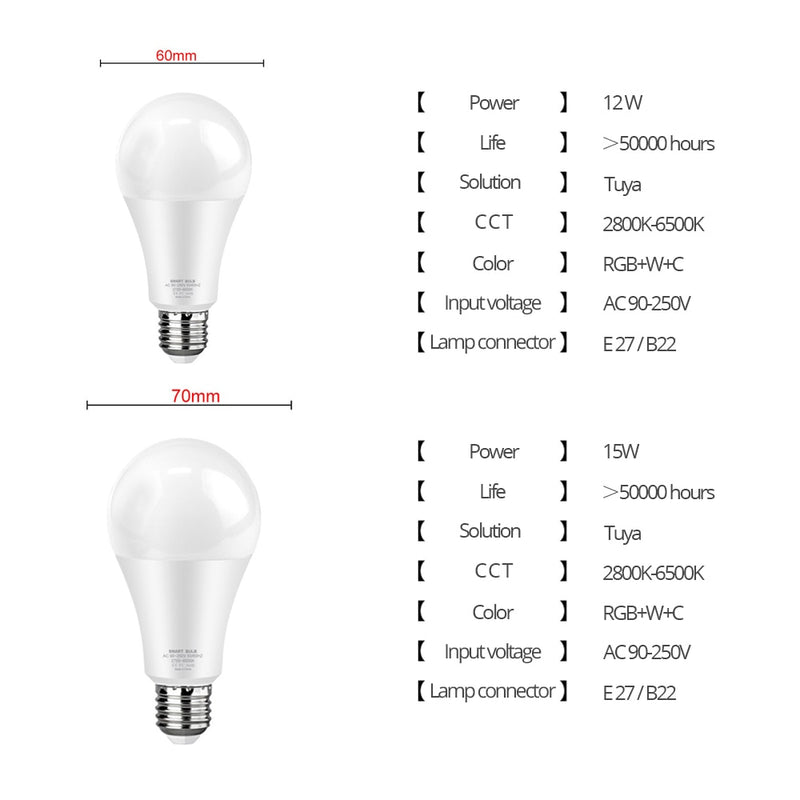 Lampada inteligente de Led 15 W ( Wi fi , Alexa, Google home)