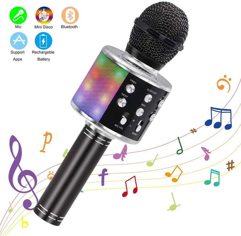 Microfone de karaokê infantil sem fio, Bluetooth, alto-falante portátil reprodutor de KTV doméstico    (Incentive o lado artistico de quem você ama)