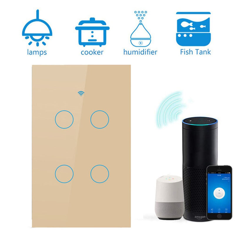 Controle de voz sem  fio Interruptores de parede remotos com Alexa Google Home ( Casa inteligente)