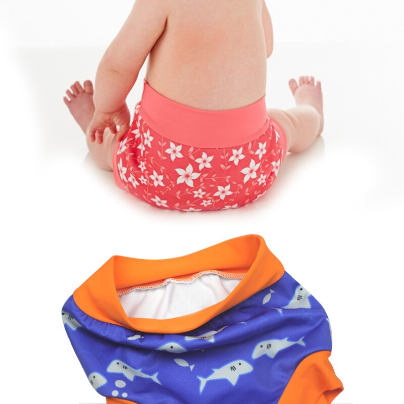 Fraldas de natação à prova de vazamentos (Calção de banho para bebês recém-nascidos de cintura alta unissex)
