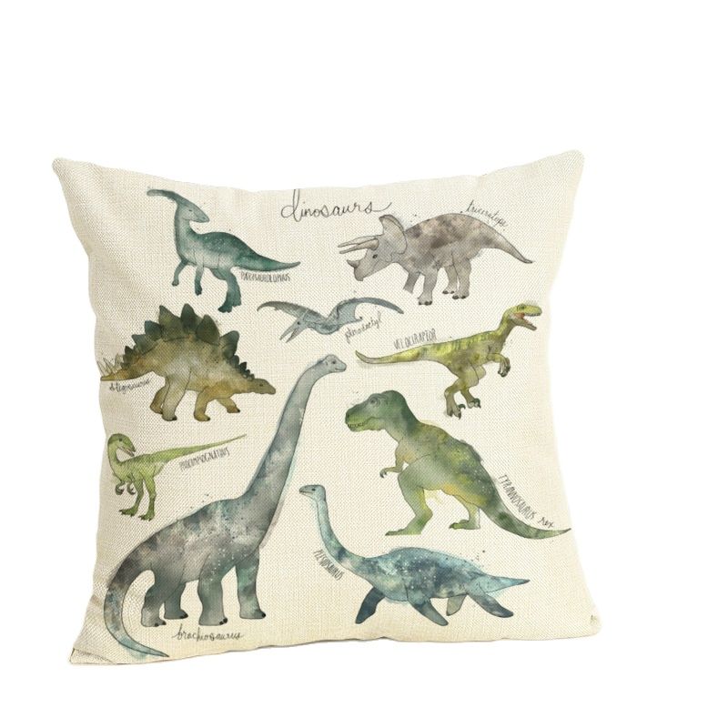 Capa de Almofada de Dinossauro  45x45cm ( Decoração de quarto infantil e casa)