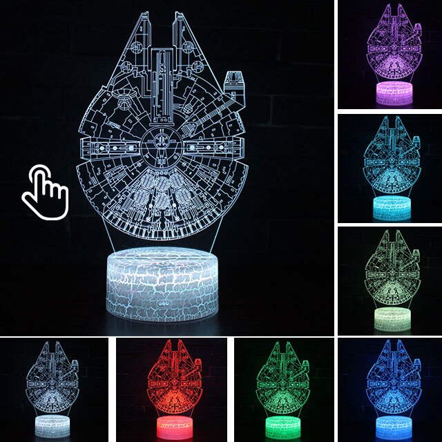 Lâmpada LED  Star Wars,Anime Figura Acrílica 3D