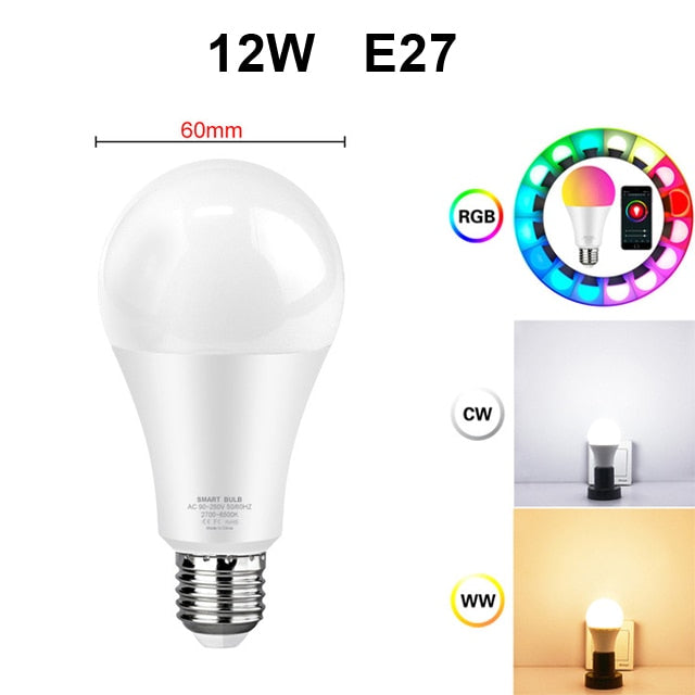 Lampada inteligente de Led 15 W ( Wi fi , Alexa, Google home)