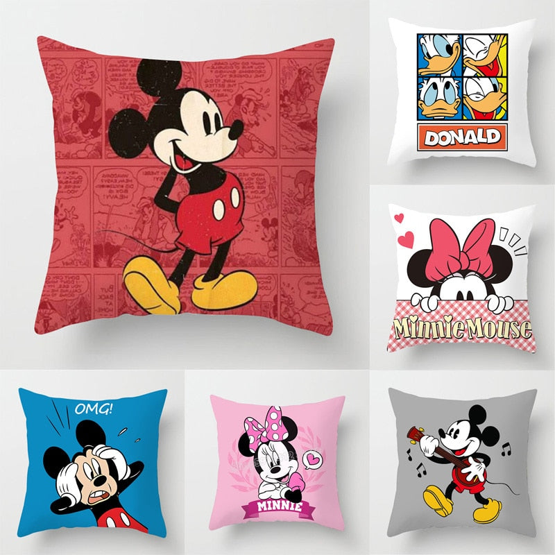 Capa de almofada do Mickey Mouse, Minnie  ( 45x45cm )