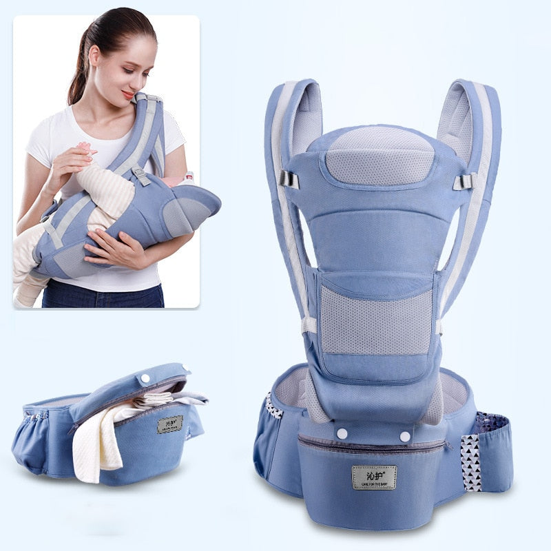 Suporte canguru para bebê, ergonômico 0-48 meses ( 3 em 1 ) Dê uma folguinha para seus braços