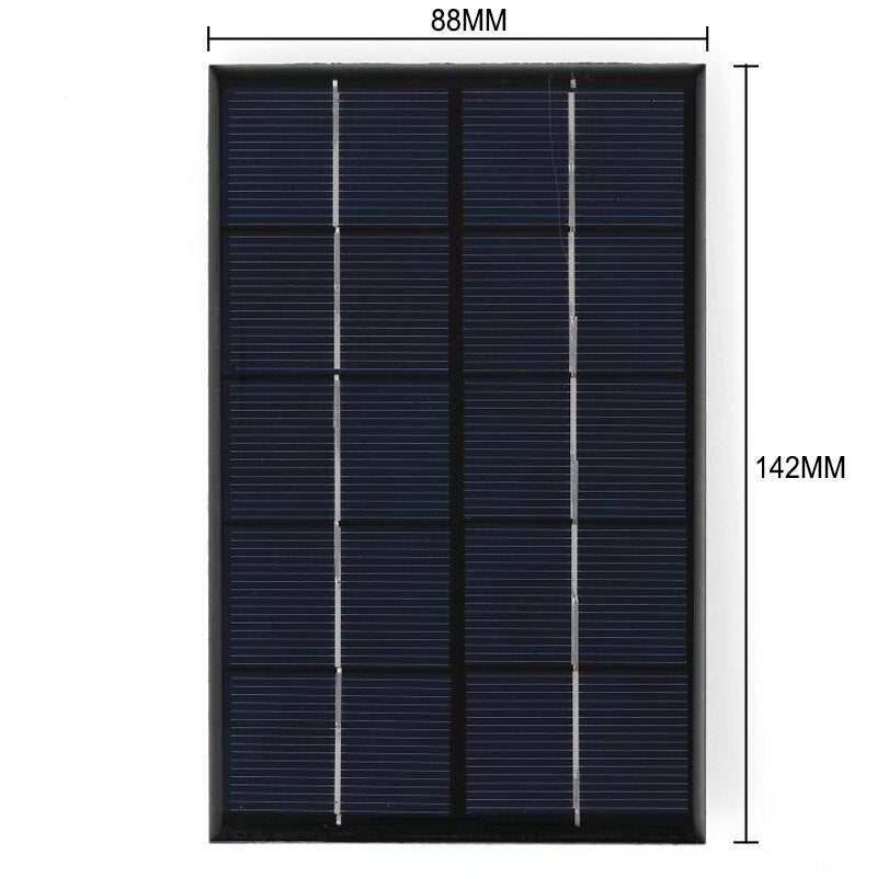 Painel Solar USB 5W 5V Portátil(Carregador Rápido de Polissilício para viagens)