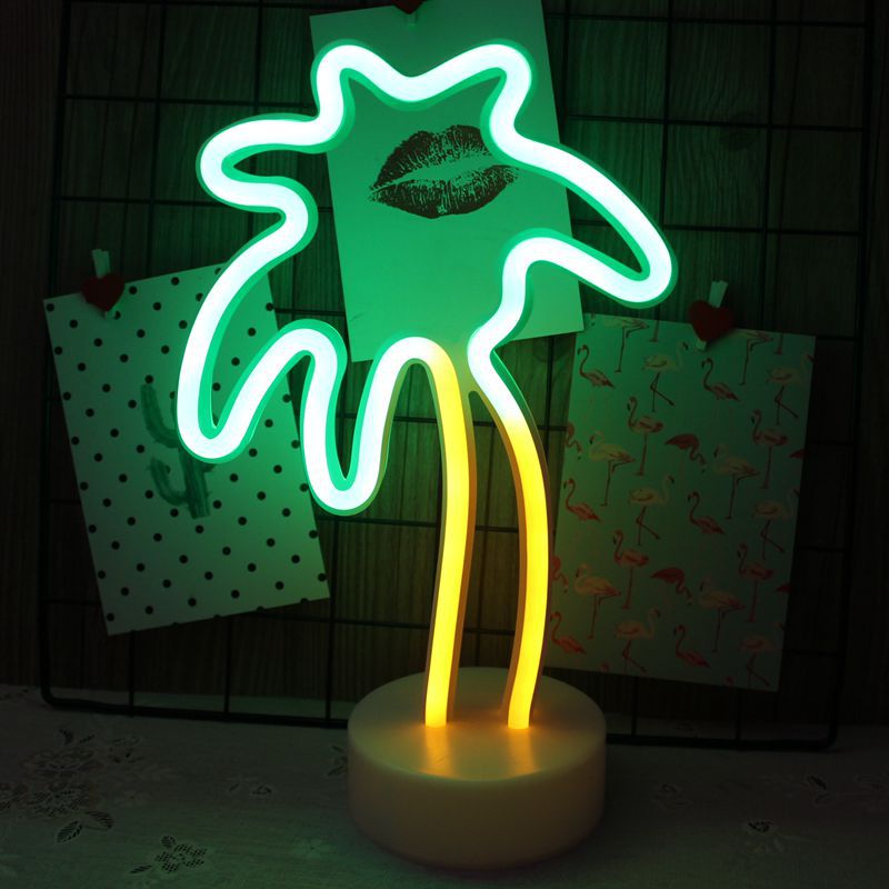 Abajour LED USB Neon,decoração criativa (Vários temas, unicórnio, cacto,lua...)