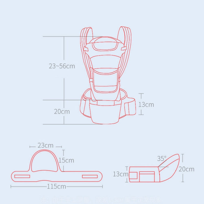 Suporte canguru para bebê, ergonômico 0-48 meses ( 3 em 1 ) Dê uma folguinha para seus braços