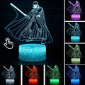 Lâmpada LED  Star Wars,Anime Figura Acrílica 3D