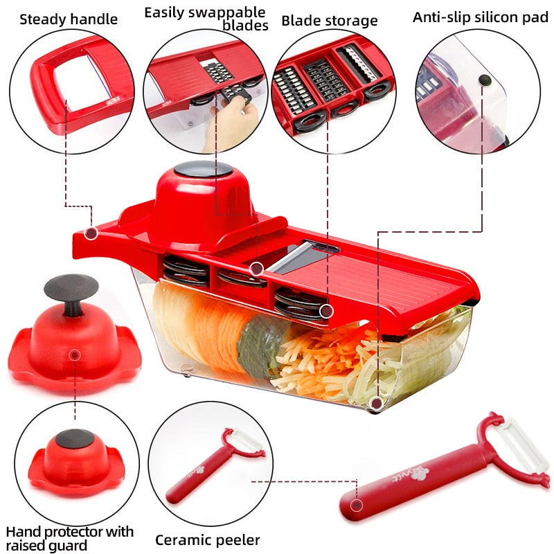 Slicer Descascador de vegetais multifuncional (Otimize seu tempo na cozinha, inovando com a apresentação dos pratos)