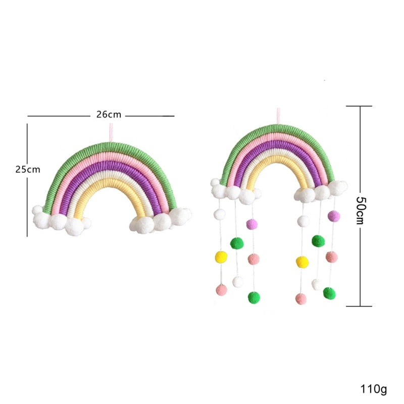 Móbile de arco íris para quarto infantil ( Porta / parede )