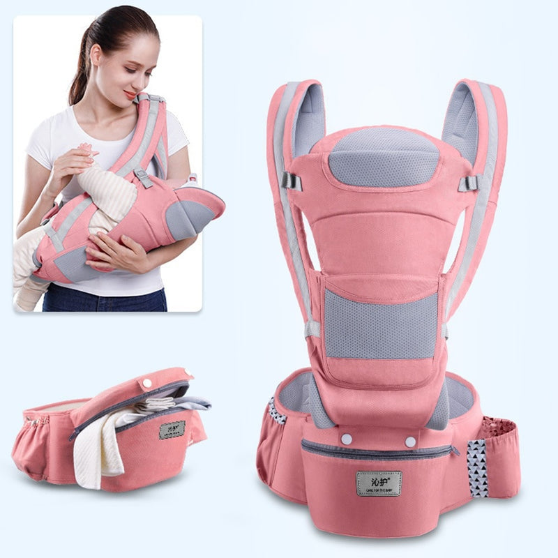 Suporte canguru para bebê, ergonômico 0-48 meses ( 3 em 1 ) Dê uma folguinha para seus braços