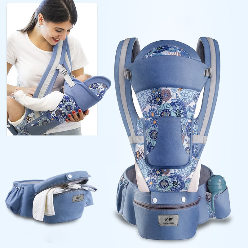 Suporte canguru para bebê, ergonômico 0-48 meses ( 3 em 1 ) Dê uma folguinha para seus braços