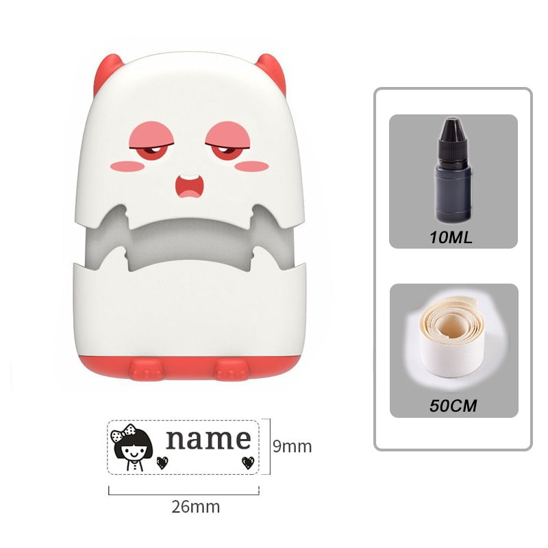 Carimbo de nome personalizado (Deixe registrado os pertences do seus filhos com esse carimbo original)