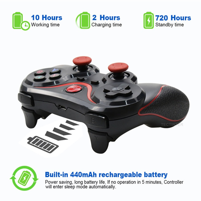 Controlador de jogo wireless sem fio 3.0 Terios T3 / X3 para PS3 / Android Smartphone/