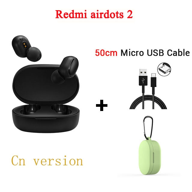 Fone de ouvido XIAOMI sem fio com microfone para controle de voz (Xiaomi Redmi Airdots Bluetooth 5.0)