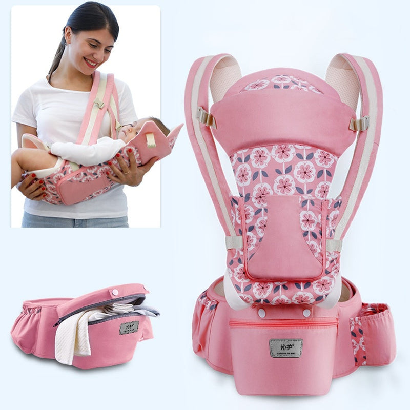 Suporte canguru para bebê, ergonômico 0-48 meses ( 3 em 1 ) Dê uma folguinha para seus braços