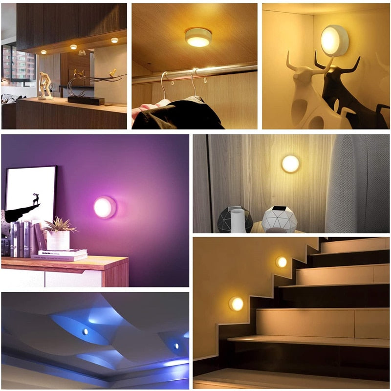 Lampada LED diversas cores, com controle remoto, sensor de toque Sem Fio, ( Decore sua escada. cozinha, armarios ..)