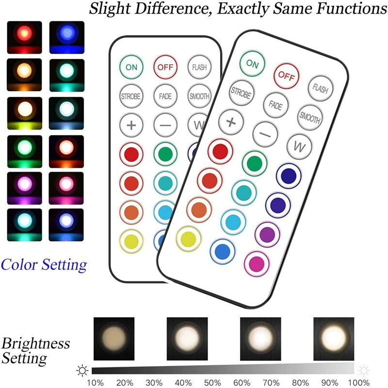 Lampada LED diversas cores, com controle remoto, sensor de toque Sem Fio, ( Decore sua escada. cozinha, armarios ..)