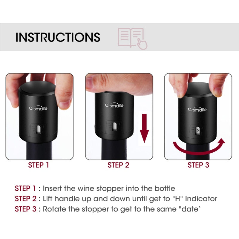 Rolha seladora a vácuo,ideal para vinhos e champanhes (Mta praticidade na suas confraterniações)