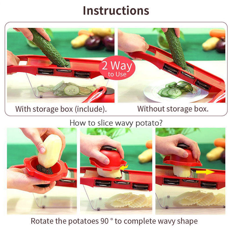 Slicer Descascador de vegetais multifuncional (Otimize seu tempo na cozinha, inovando com a apresentação dos pratos)