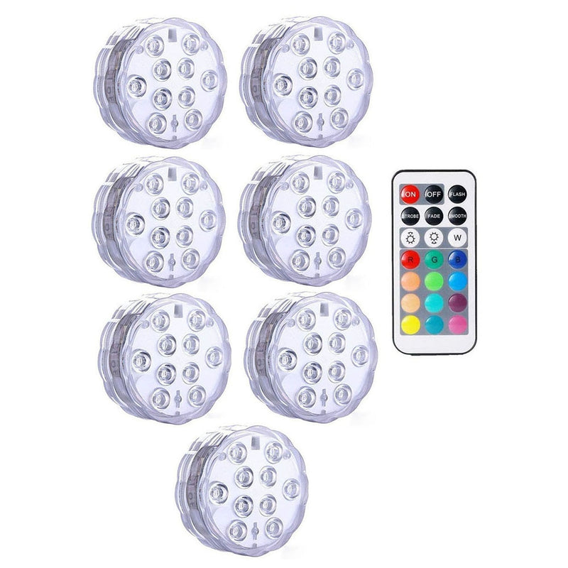 Luzes LED submersíveis multicoloridas à prova d'água( Deixe a decoração da sua casa iluminada)