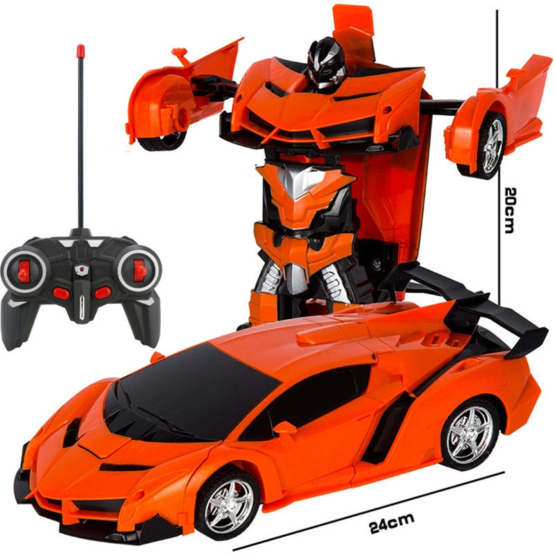 Robô de transformação 2 em 1  RC (Seus filhos vão adorar esse Carro- robô)