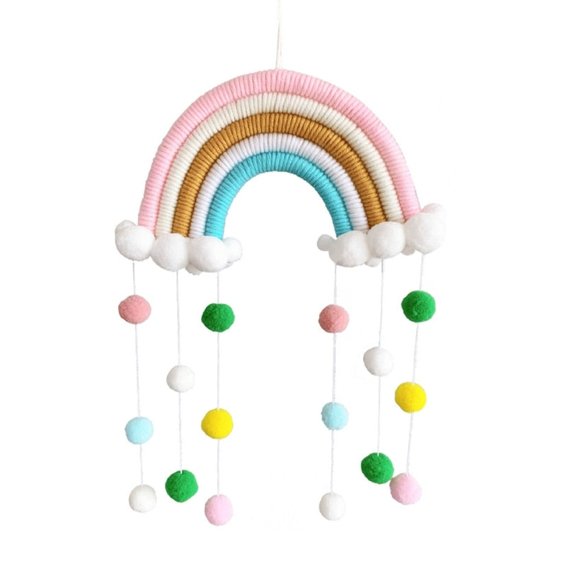 Móbile de arco íris para quarto infantil ( Porta / parede )