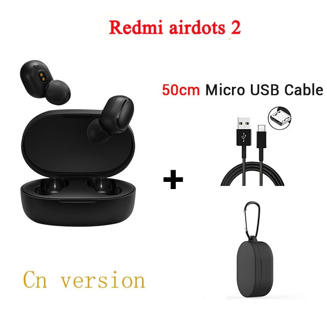 Fone de ouvido XIAOMI sem fio com microfone para controle de voz (Xiaomi Redmi Airdots Bluetooth 5.0)