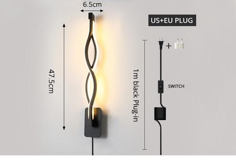 Candeeiro moderno de parede minimalistas (Sala, quarto,corredor)