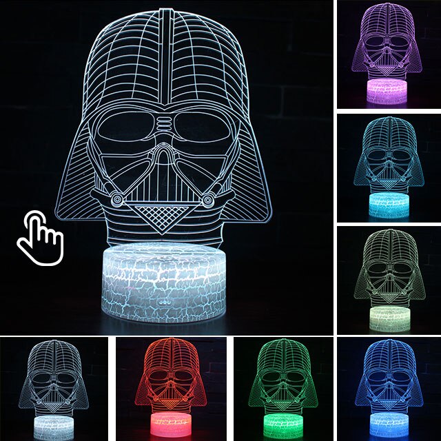 Lâmpada LED  Star Wars,Anime Figura Acrílica 3D