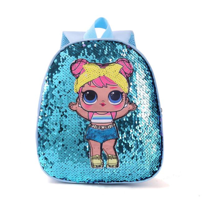 Mochila de pelúcia Boneca LOL com latejoulas (Vários estilos)