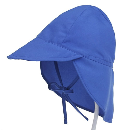 Chapéu infantil de secagem rápida  (Para  crianças de 3 meses a 5 anos, com aba larga que auxilia a proteção contra raios ultravioleta)