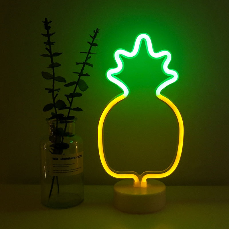 Abajour LED USB Neon,decoração criativa (Vários temas, unicórnio, cacto,lua...)